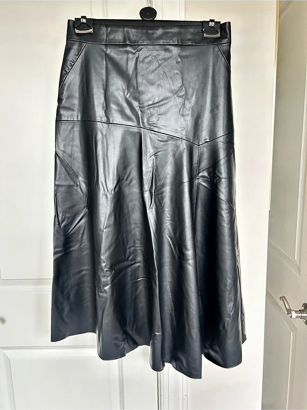 Zara Faux Leather Midi Skirt Size Medium